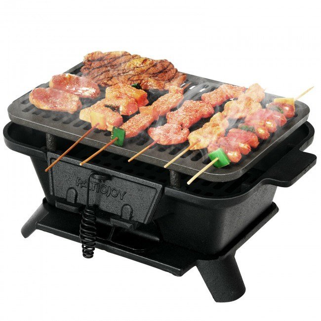 Heavy Duty Cast Iron Tabletop BBQ Grill Stove for Camping Picnic Heavy Duty Cast Iron Tabletop BBQ Grill Stove for Camping Picnic